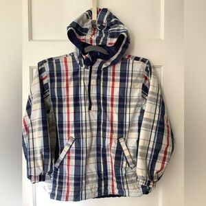 Gap Kids plaid pullover jacket windbreaker, Sz 8
